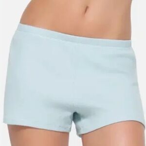 Skims Cotton Rib Loose Shorts. NWT. Opal color, size S
